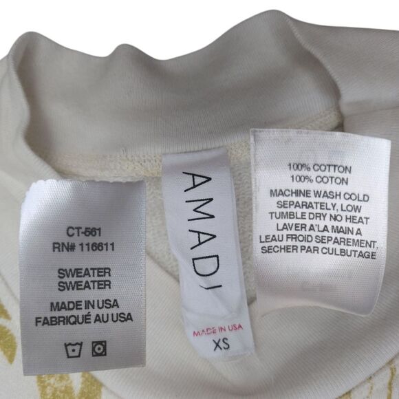 Anthropologie Amadi Printed Cropped Sweatshirt - XS - Picture 3 of 7